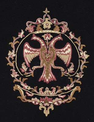 Lot 237 - Embroidered bedcover. An embroidered bedcover, possibly Spanish, late 18th century