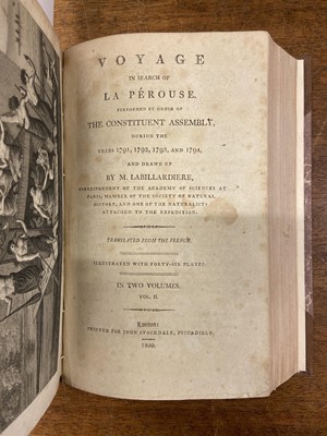 Lot 17 - Labillardiere (Jaques Julien Houton de). Voyage in search of La Perouse, 2 vols, 1800