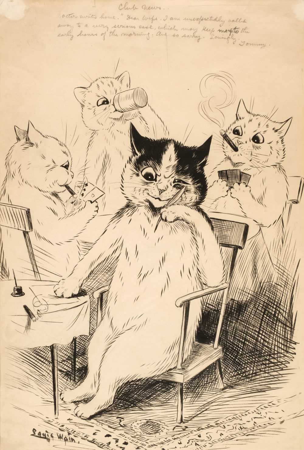 Lot 511 - Wain (Louis, 1860-1939). Club Cat