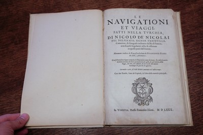 Lot 127 - Nicolay (Nicolas de, sieur d’Arfeville). Le navigationi et viaggi fatti nella Turchia
