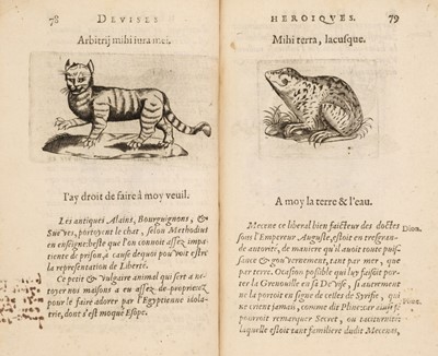 Lot 129 - Paradin (Claude), Devises heroiques et emblemes, Paris: Jean Millot, 1614