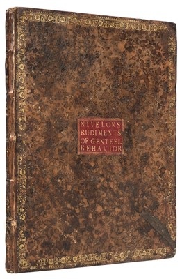 Lot 134 - Nivelon (François). Rudiments of Genteel Behaviour, 1st edition, [London?, no publisher], 1737