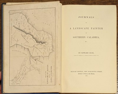 Lot 20 - Lear (Edward). Journals of a Landscape Painter in Calabria, 1852