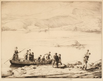 Lot 488 - Cain (Charles William, 1893-1962). Ferry at Forfar, circa 1930