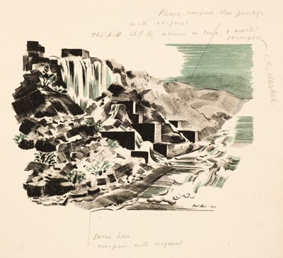 Lot 655 - Nash (Paul). Six leaves of proof illustrations for Seven Pillars of Wisdom