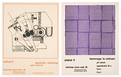 Lot 579 - Openings Press. Plakat 1-7 & 9-10, 1965-66