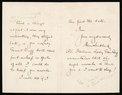 Lot 155 - Lubbock (John, first Baron Avebury, 1834-1913). A large group of approximately 78 letters