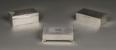 Lot 10 - Cigarette Boxes. Silver boxes