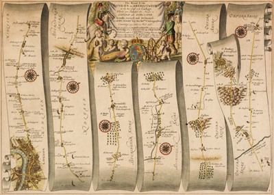 Lot 164 - Ogilby (John). The Road from London to Aberistwith on the Sea coast..., circa 1675