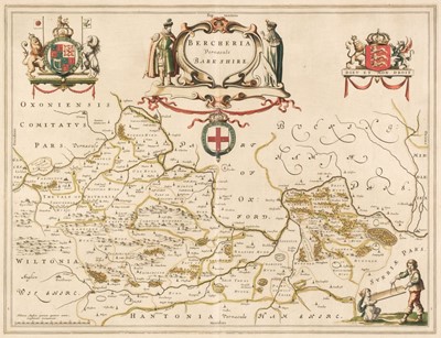 Lot 127 - Berkshire. Blaeu (Johannes), Bercheria vernacule Barkshire, Amsterdam, circa 1648
