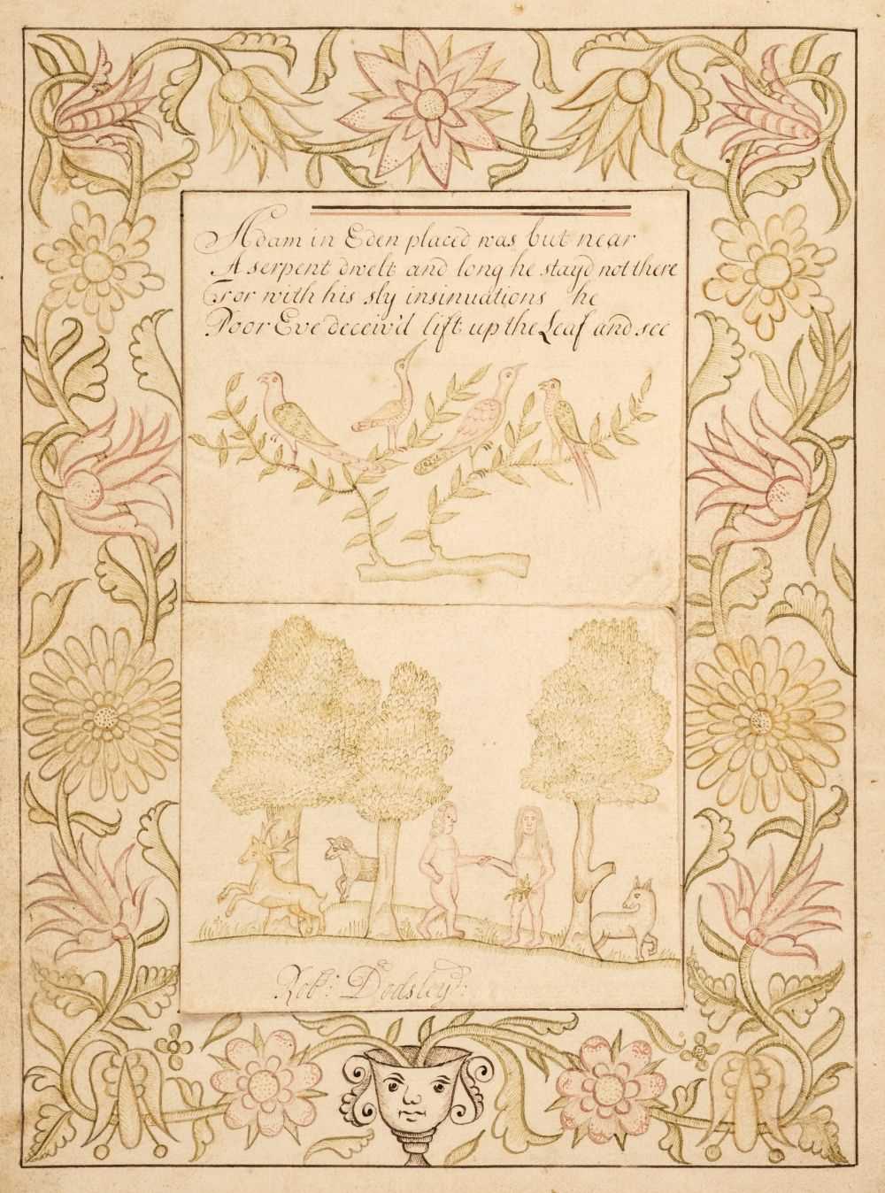 Lot 212 - Dodsley (Robert, circa 1681-1750). A fine illustrated manuscript volume, circa 1720s