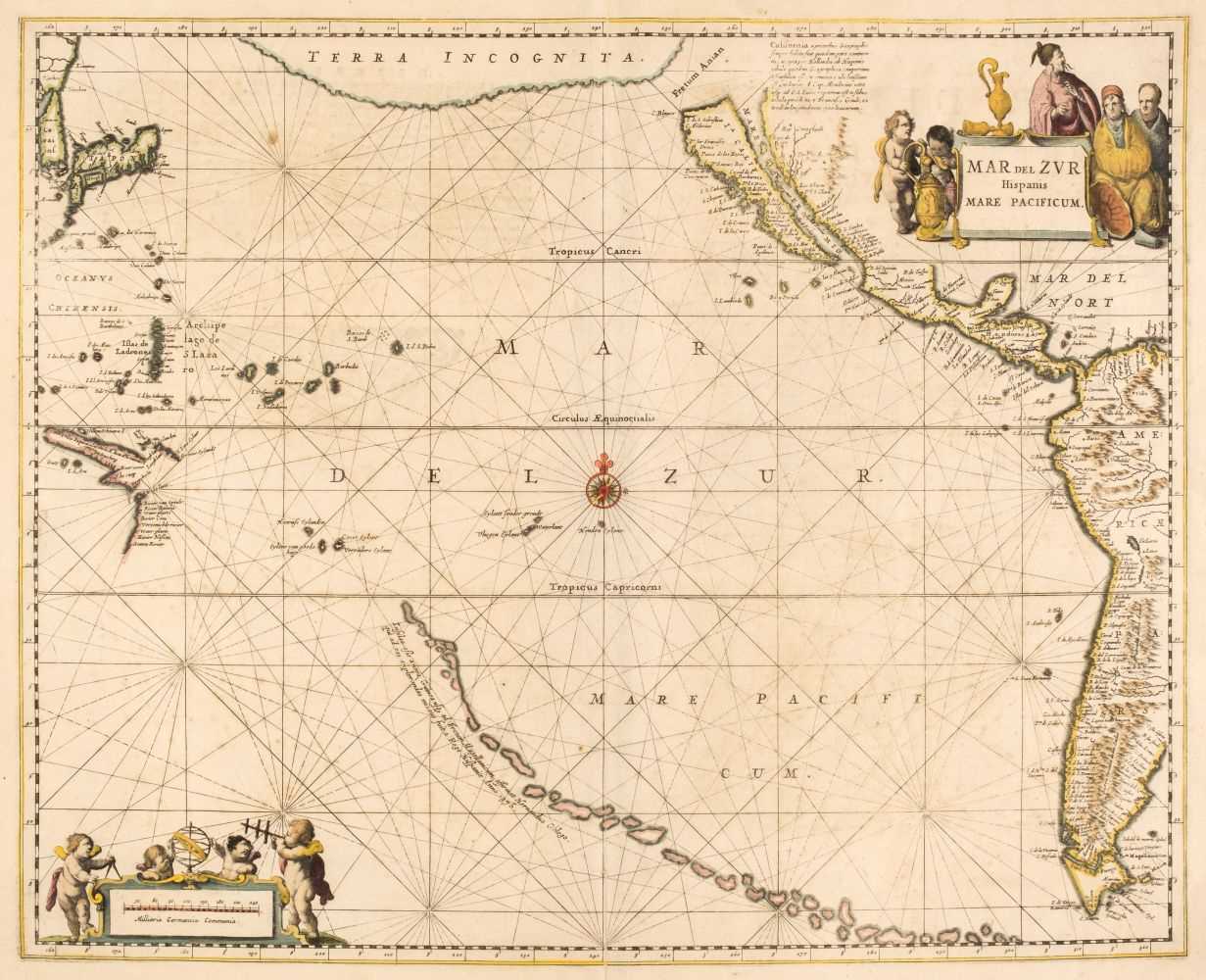 Lot 165 - Pacific Ocean. Jansson (Jan), Mar del Zur Hispanis Mare Pacificum, Amsterdam, circa 1650