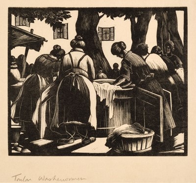 Lot 424 - Leighton (Clare Veronica Hope, 1898-1989). Toulon Washerwomen, 1925