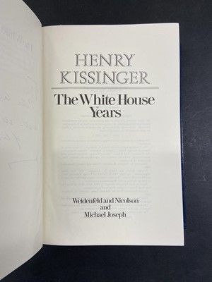 Lot 402 - Kissinger (Henry). The White House Years, presentation copy to Lord Carrington, 1st edition, 1979