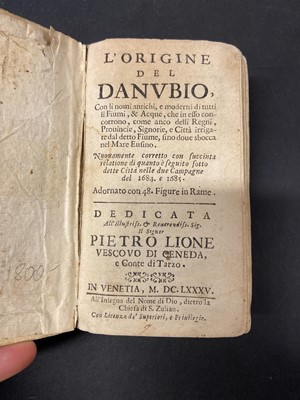 Lot 4 - Birken (Sigmund von).  L'Origine del Danubio, Venice, 1685