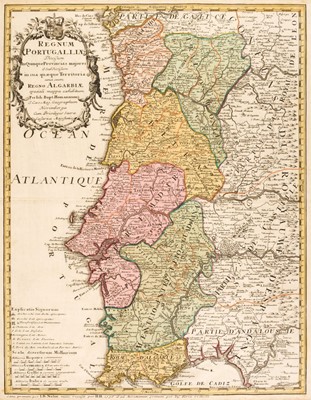 Lot 428 - Portugal. Homann (J. B.), Regnum Portugalliae..., 1736