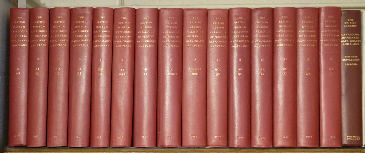 Lot 66 - Map Reference. British Museum Catalogue of Printed Maps, Charts and Plans, 16 volumes, 1964