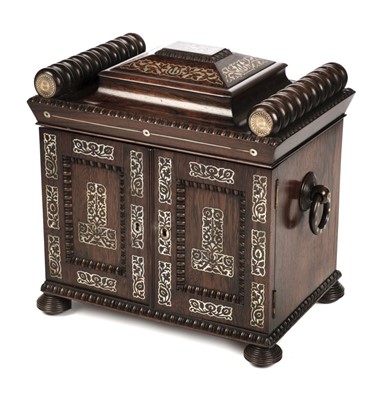Lot 72 - Table Cabinet. Regency rosewood table cabinet