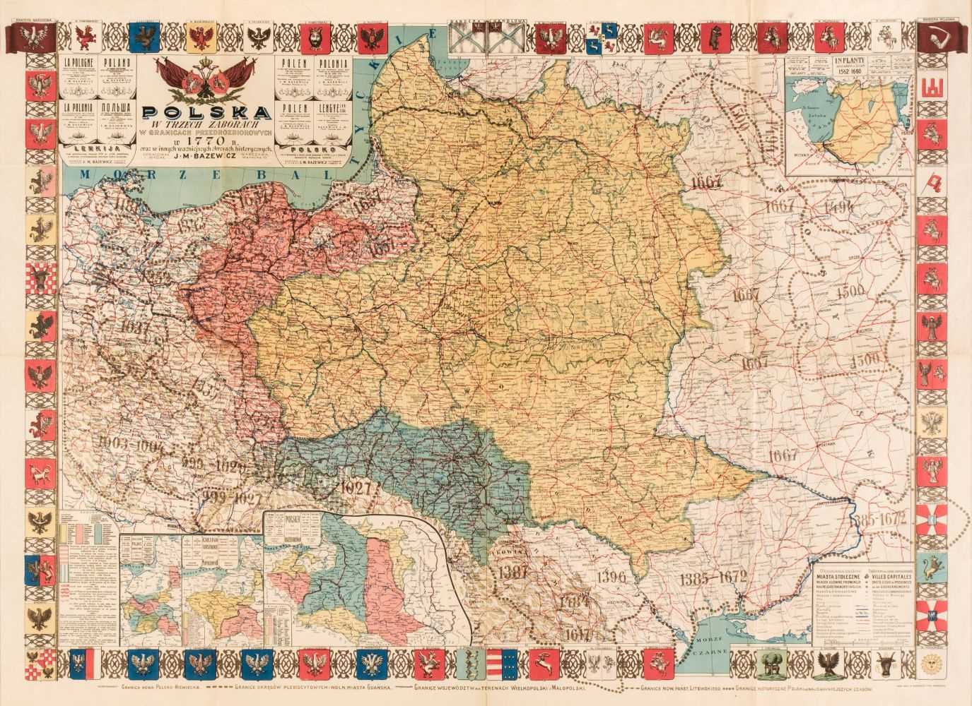 Lot 169 - Poland. Bazewicz (J. M.), Polska W. Trzech Zaborach G. Tranicach Przedrozbiorowwch..., 1922