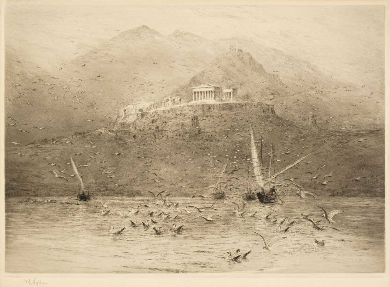 Lot 220 - Wyllie (William Lionel, 1851-1931). The Poseidon Temple, Attica, circa 1920