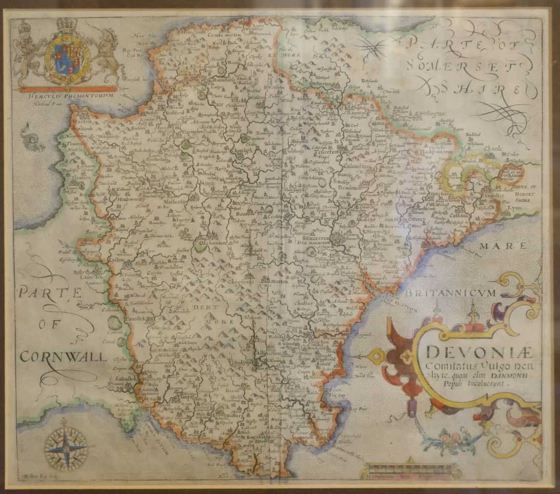Lot 57 - Devon. Saxton (Christopher & Kip William), Devoniae comitatus vulgo Denshyre, 1610