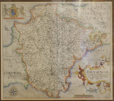 Lot 57 - Devon. Saxton (Christopher & Kip William), Devoniae comitatus vulgo Denshyre, 1610