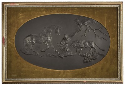 Lot 135 - Wedgwood. The Frightened Horse, after George Stubbs, late 18th century