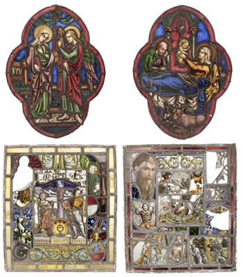 Lot 70 - Stained Glass. Two Victorian stained glass panels