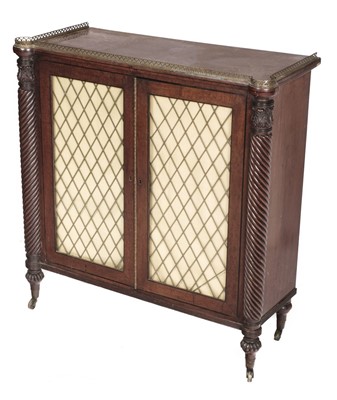 Lot 203 - Cabinet. Regency period mahogany pier cabinet