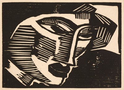 Lot 446 - Rottluff (Karl Schmidt, 1884-1976). Frauenkopf, 1916