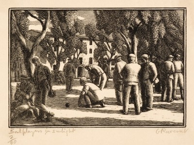Lot 437 - Raverat (Gwen, 1885-1957). Bowl Players in Sunlight, Venice, 1922
