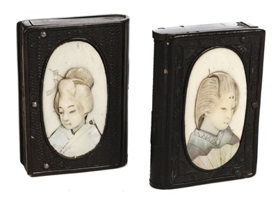 Lot 170 - Vestas. Two Japanese vesta cases, Meiji period