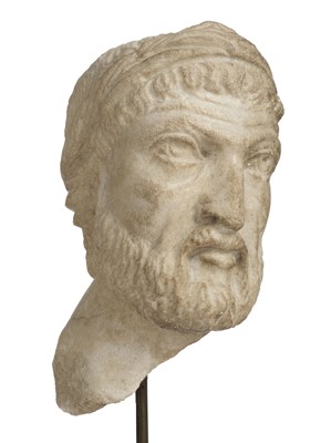 Lot 66 - Grand Tour. Marble head probably 19th century