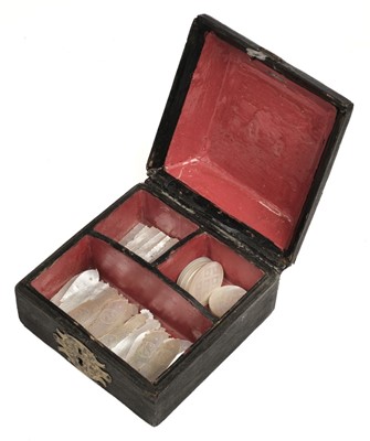 Lot 150 - Gaming Counter, Chinese mother of pearl gaming counters
