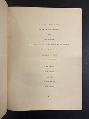 Lot 5 - Briggs (Henry George). The Cities of Gujarashthra: Their Topography & History... , 1st edition, 1849