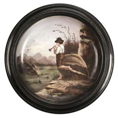 Lot 134 - Wall Plaques. Pair of Continental wall plaques