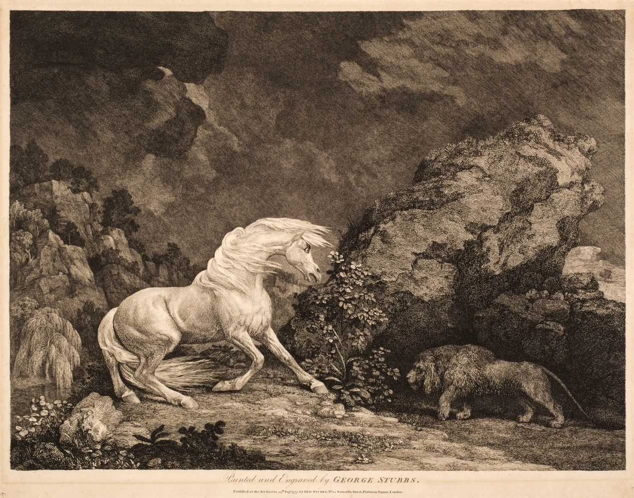 Lot 318 - Stubbs (George). A Horse Affrighted by a Lion, 1777
