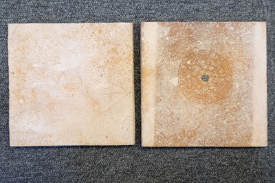 Lot 130 - Tiles. William De Morgan pottery tiles - Carnation pattern