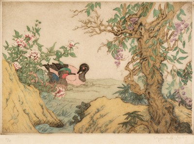 Lot 506 - Lord (Elyse Ashe, 1900-1971). Ducks in a Pond