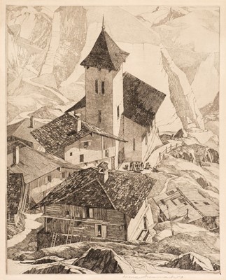 Lot 475 - Beaumont (Leonard 1891-1986). Italian Mountain Village
