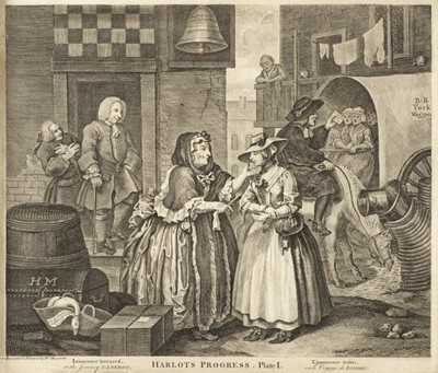 Lot 102 - Hogarth (William). The Harlot's Progress (complete), early 19th-century impressions
