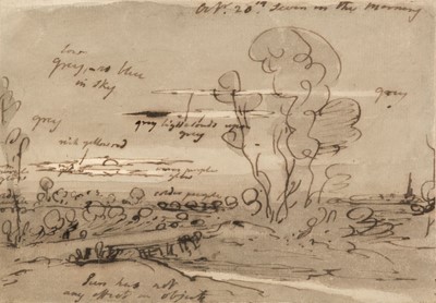 Lot 362 - Farington (Joseph, 1747-1821). Landscape study, early morning