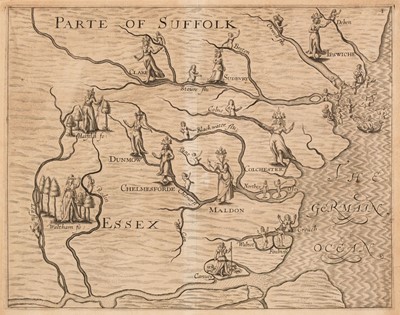 Lot 385 - Essex. Drayton (Michael), Untitled allegorical map, 1612 - 22