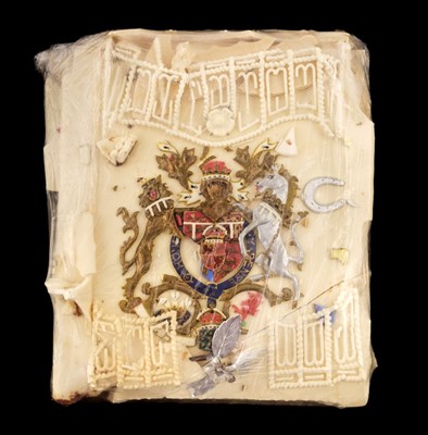 Lot 142 - Charles (1948) Prince of Wales & Diana (1961-1997) Princess of Wales. A large slice of cake