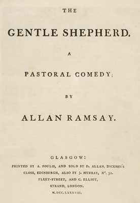 Lot 174 - Ramsay (Allan). The Gentle Shepherd, 1788