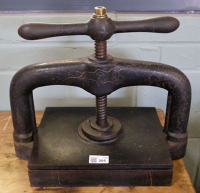 Lot 205 - Bookpress. A cast iron bookpress