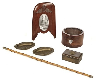 Lot 115 - Royal Flying Corps. RFC swagger stick and related items