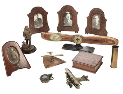 Lot 101 - Propeller. Mixed items including desktop models and frames