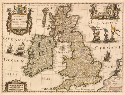 Lot 366 - British Isles. Hondius (H. & Le Roy H.), Novissima Descriptio Angliae, Scotiae et Hiberniae, 1639