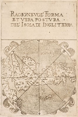 Lot 367 - British Isles. Marelli (M. A.), Ragione Vol Forma et vera Postura Del' Isola di Ingliterra, 1580